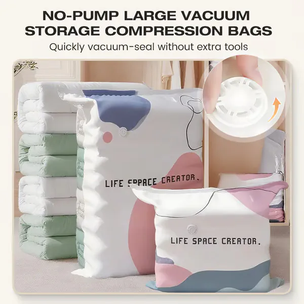 📦 Large-Capacity Vacuum Bags – No Pump Needed! 💨✨