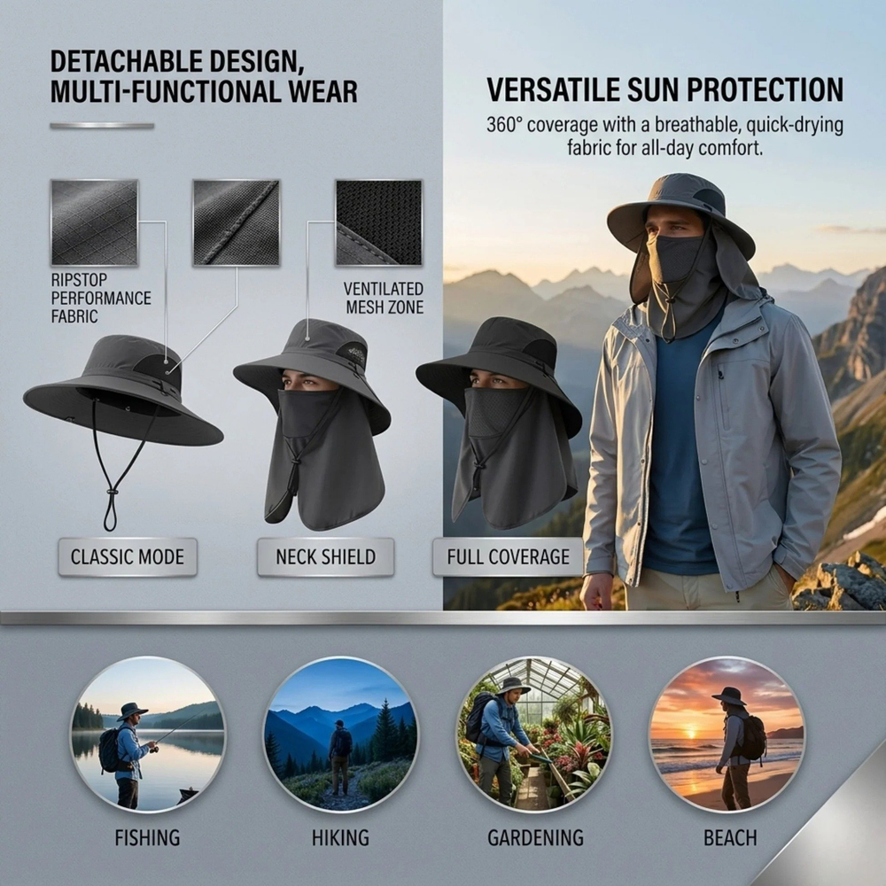 🔥 HOT DEAL Save Up To 50% Sun Protection Hat That Stops Sunburn Before It Starts🔥