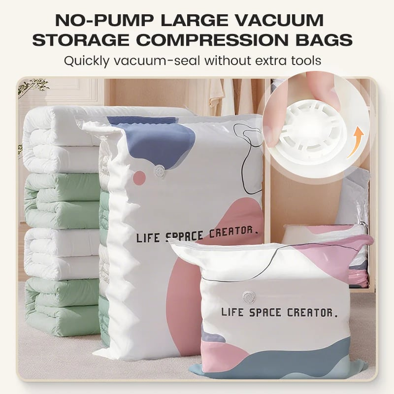 π¦ Large-Capacity Vacuum Bags β No Pump Needed! π¨β¨