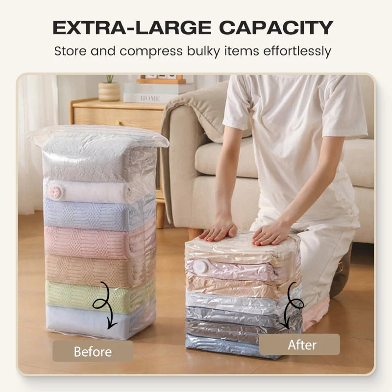 π¦ Large-Capacity Vacuum Bags β No Pump Needed! π¨β¨