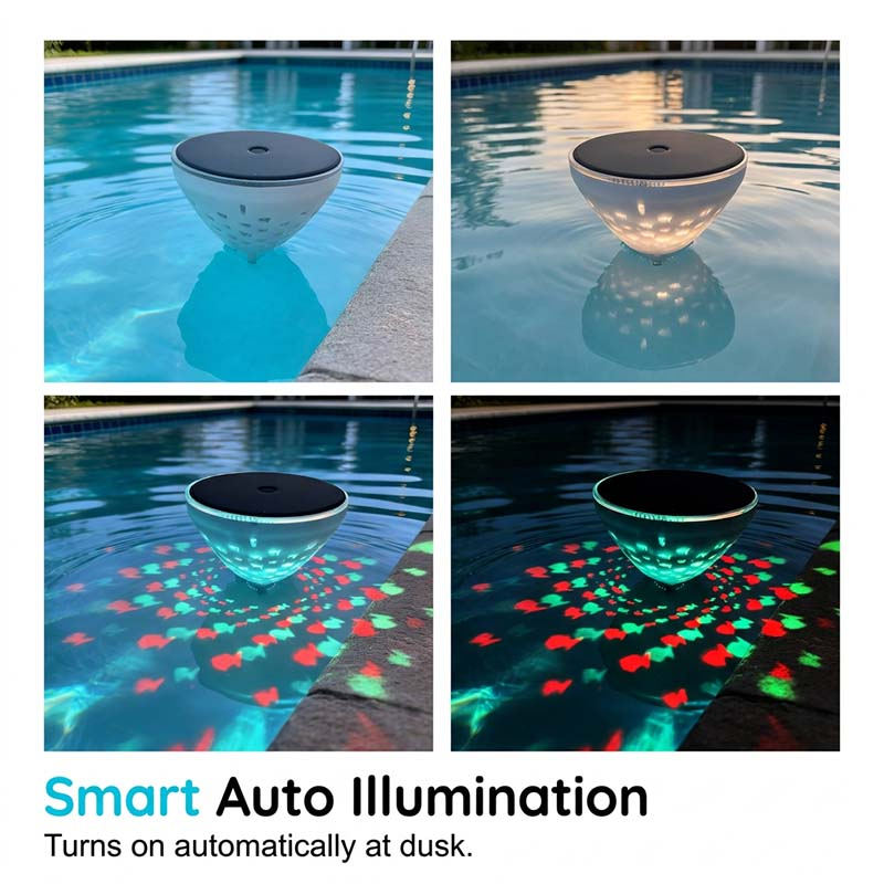 🎁2026 Hot Sale 50% OFF💕Solar Floating Pool Light with Fish Projection